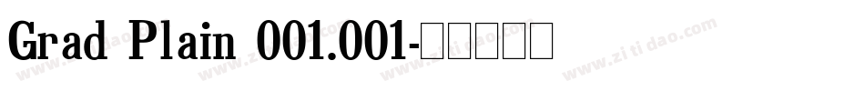 Grad Plain 001.001字体转换